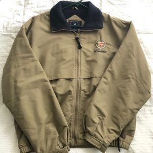 Tan Embroidered Cadillac Dealership Jacket